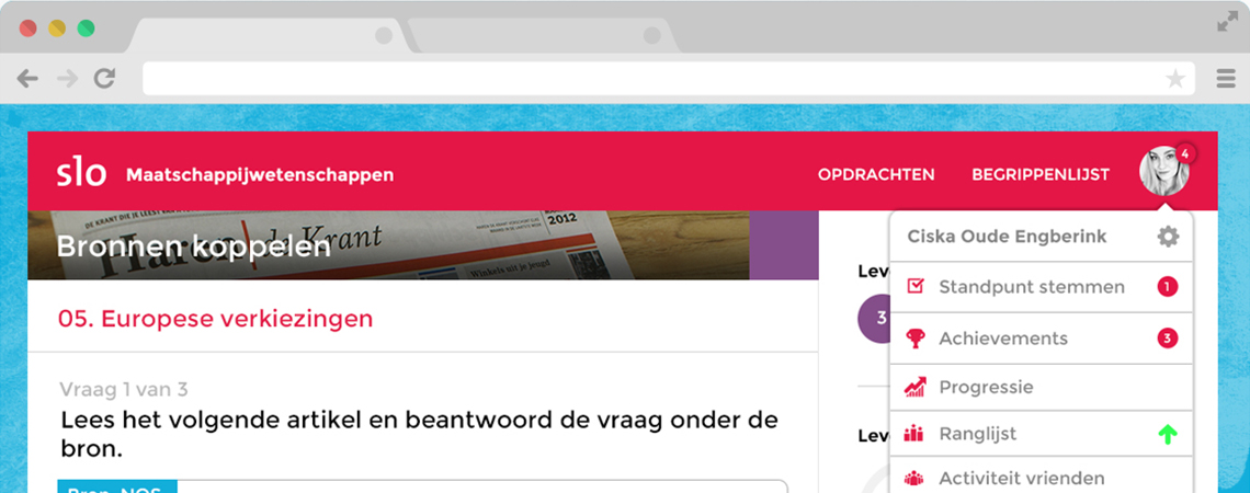 Digitaal leermiddel maatschappijwetenschappen desktop